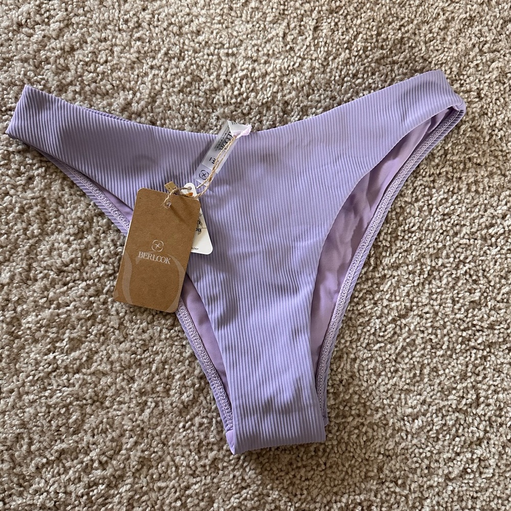 Lavender Ribbed Bikini Bottom